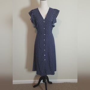 Polka Dot V-Neck Dress